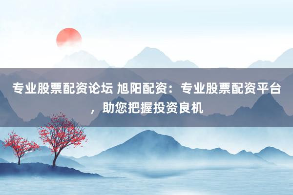 专业股票配资论坛 旭阳配资：专业股票配资平台，助您把握投资良机