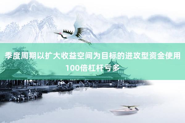 季度周期以扩大收益空间为目标的进攻型资金使用100倍杠杆亏多
