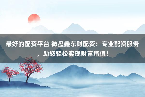最好的配资平台 微盘鑫东财配资：专业配资服务，助您轻松实现财富增值！