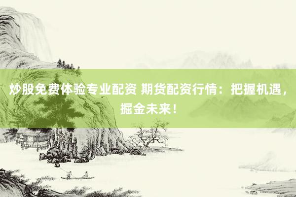 炒股免费体验专业配资 期货配资行情：把握机遇，掘金未来！